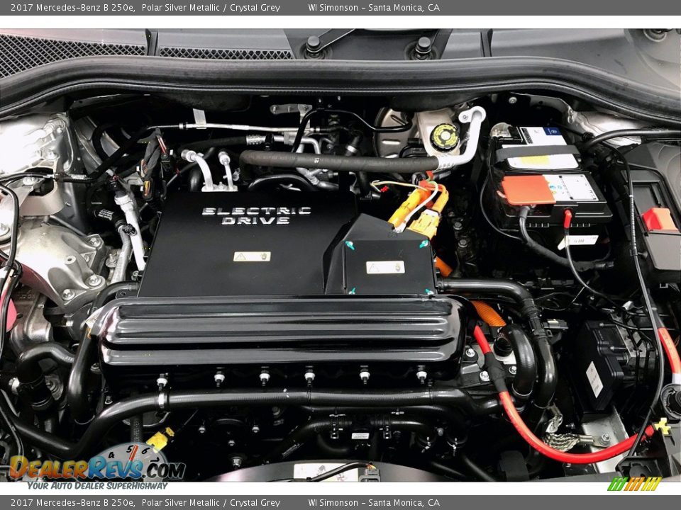 2017 Mercedes-Benz B 250e Polar Silver Metallic / Crystal Grey Photo #9