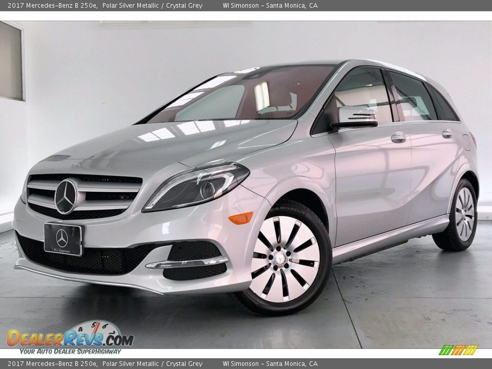 2017 Mercedes-Benz B 250e Polar Silver Metallic / Crystal Grey Photo #12
