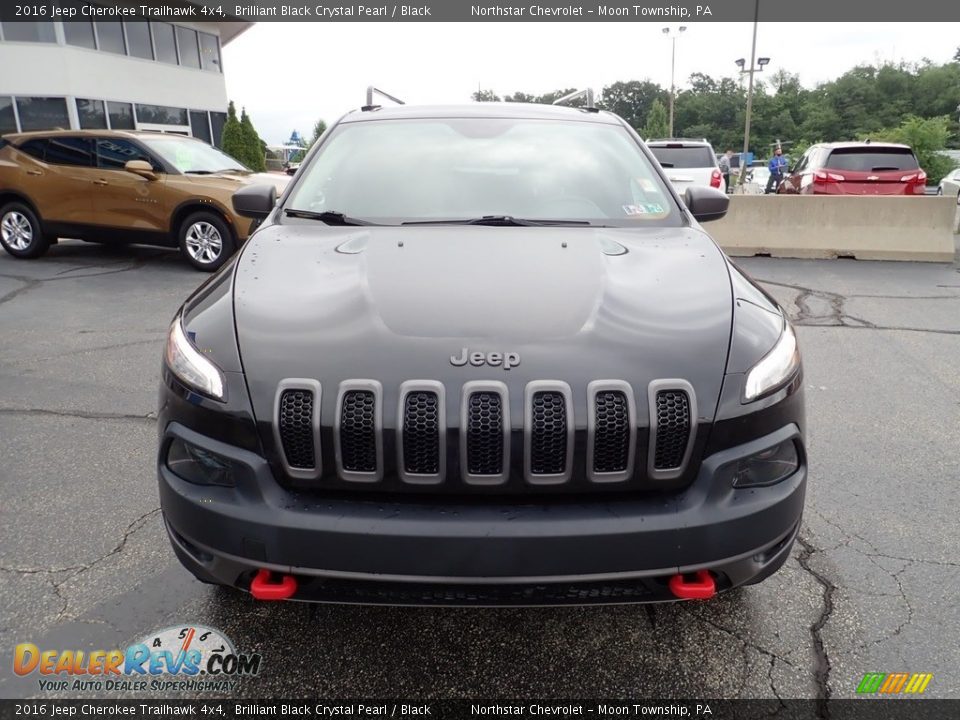 2016 Jeep Cherokee Trailhawk 4x4 Brilliant Black Crystal Pearl / Black Photo #13