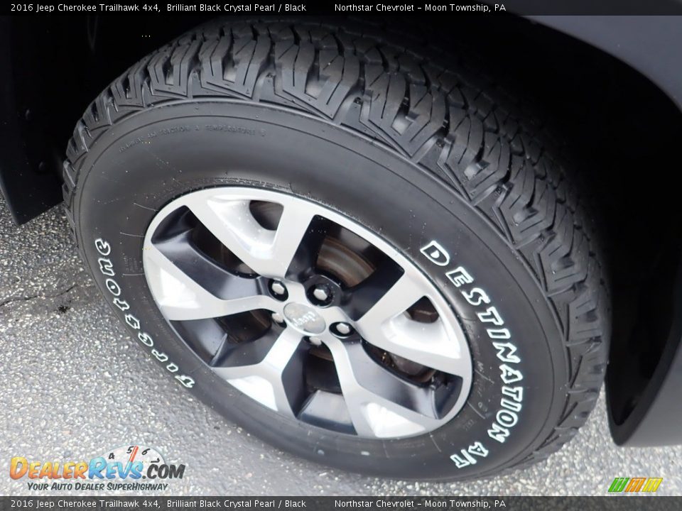 2016 Jeep Cherokee Trailhawk 4x4 Brilliant Black Crystal Pearl / Black Photo #14