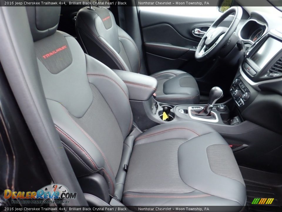2016 Jeep Cherokee Trailhawk 4x4 Brilliant Black Crystal Pearl / Black Photo #15