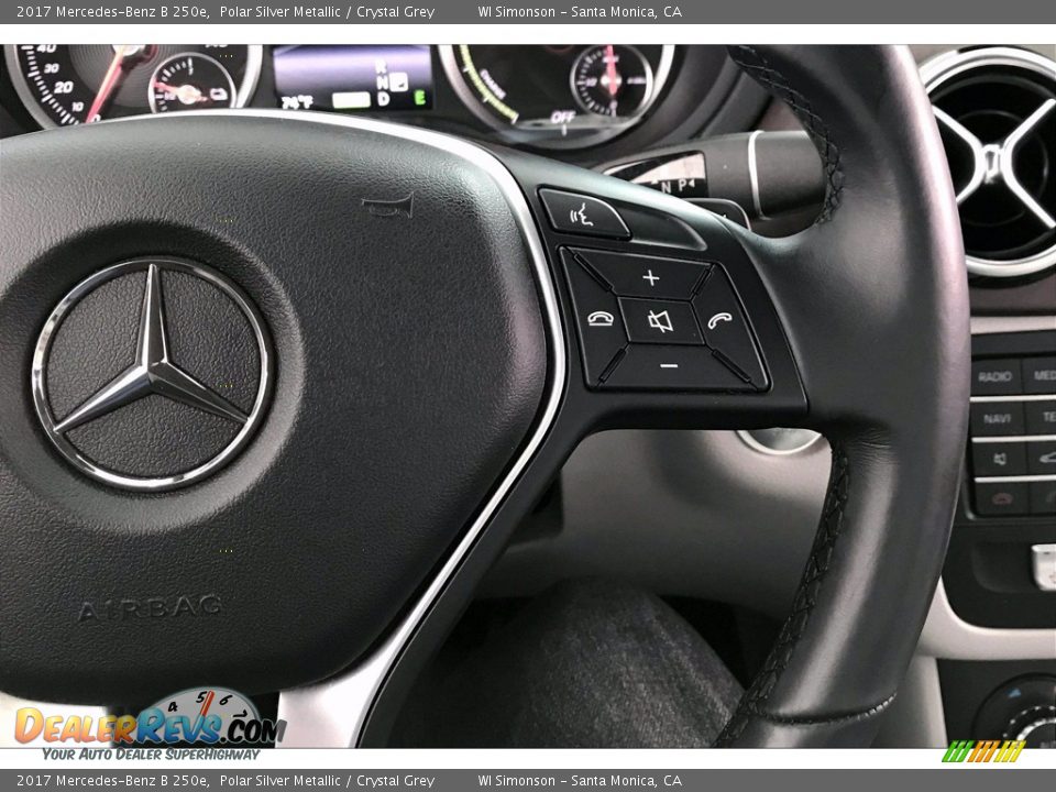 2017 Mercedes-Benz B 250e Polar Silver Metallic / Crystal Grey Photo #19