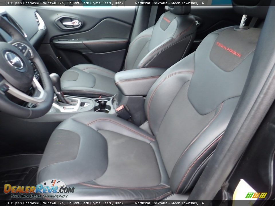 2016 Jeep Cherokee Trailhawk 4x4 Brilliant Black Crystal Pearl / Black Photo #20