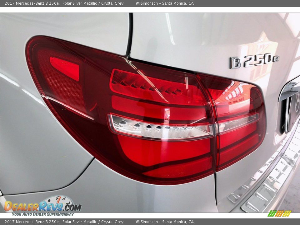 2017 Mercedes-Benz B 250e Polar Silver Metallic / Crystal Grey Photo #26