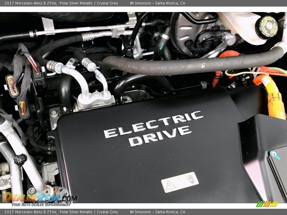 2017 Mercedes-Benz B 250e Polar Silver Metallic / Crystal Grey Photo #31