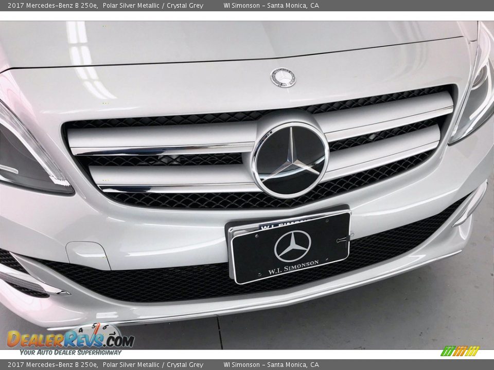 2017 Mercedes-Benz B 250e Polar Silver Metallic / Crystal Grey Photo #33