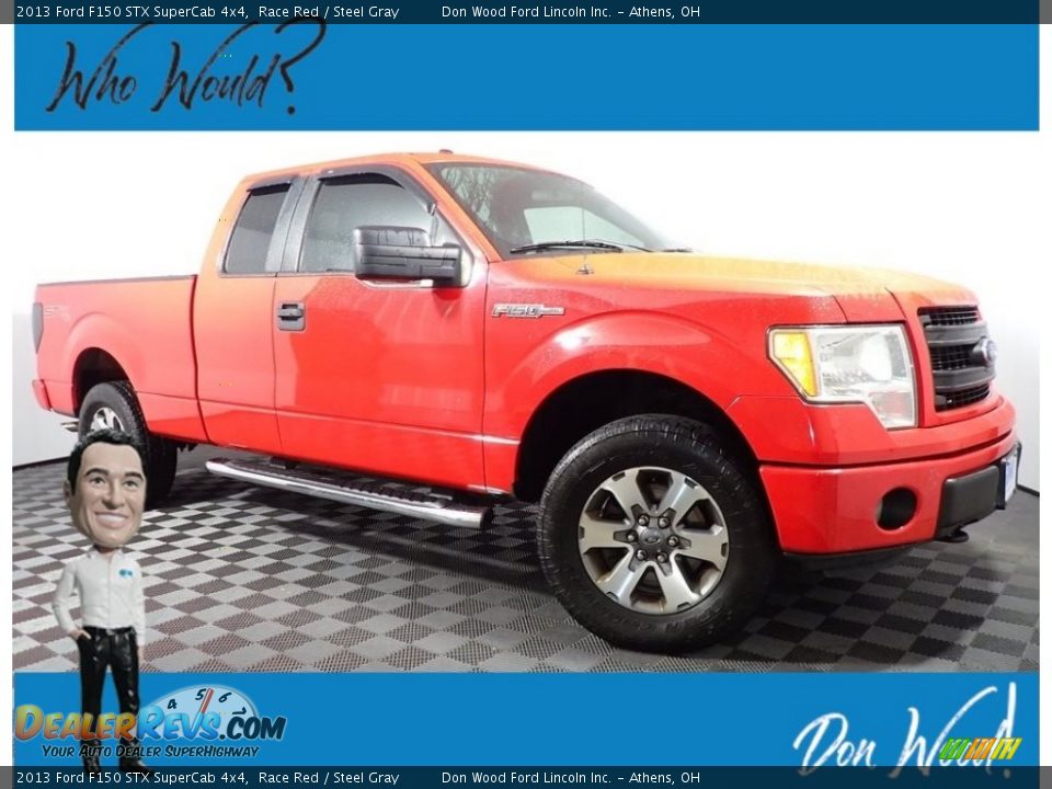 2013 Ford F150 STX SuperCab 4x4 Race Red / Steel Gray Photo #1