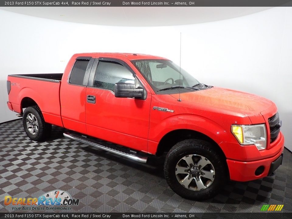 2013 Ford F150 STX SuperCab 4x4 Race Red / Steel Gray Photo #2