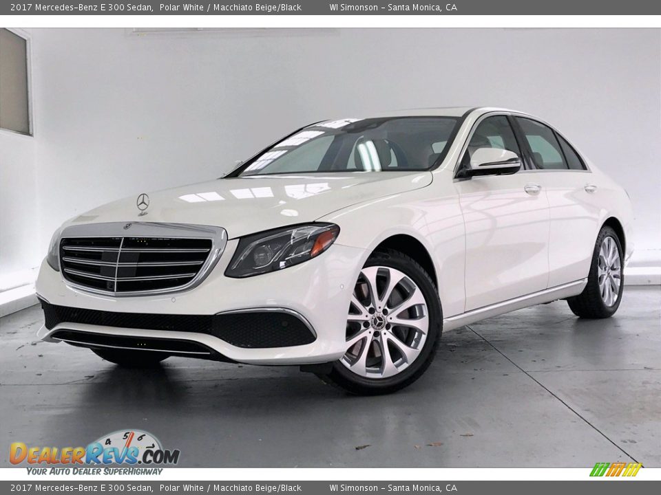 2017 Mercedes-Benz E 300 Sedan Polar White / Macchiato Beige/Black Photo #12