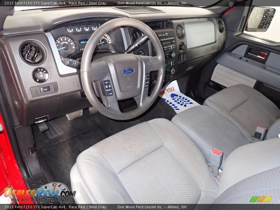 2013 Ford F150 STX SuperCab 4x4 Race Red / Steel Gray Photo #15