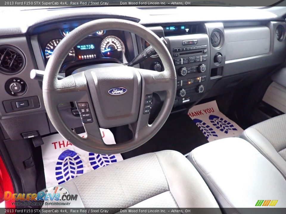 2013 Ford F150 STX SuperCab 4x4 Race Red / Steel Gray Photo #23