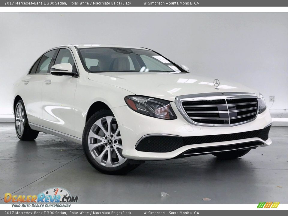 2017 Mercedes-Benz E 300 Sedan Polar White / Macchiato Beige/Black Photo #34