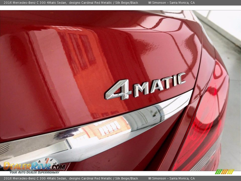 2016 Mercedes-Benz C 300 4Matic Sedan designo Cardinal Red Metallic / Silk Beige/Black Photo #7