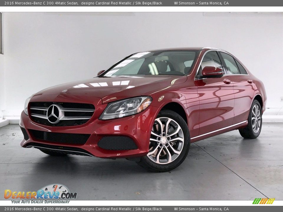 2016 Mercedes-Benz C 300 4Matic Sedan designo Cardinal Red Metallic / Silk Beige/Black Photo #12