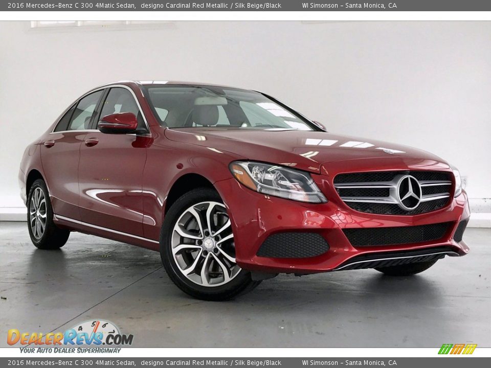 2016 Mercedes-Benz C 300 4Matic Sedan designo Cardinal Red Metallic / Silk Beige/Black Photo #34