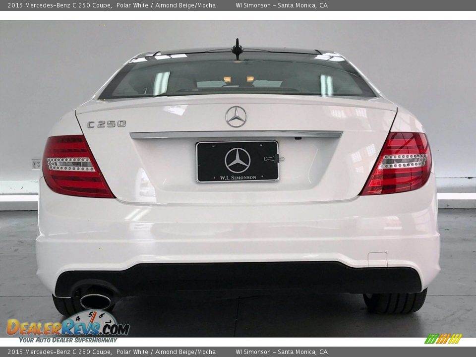 2015 Mercedes-Benz C 250 Coupe Polar White / Almond Beige/Mocha Photo #3