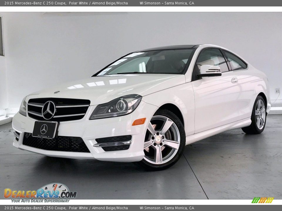 2015 Mercedes-Benz C 250 Coupe Polar White / Almond Beige/Mocha Photo #12