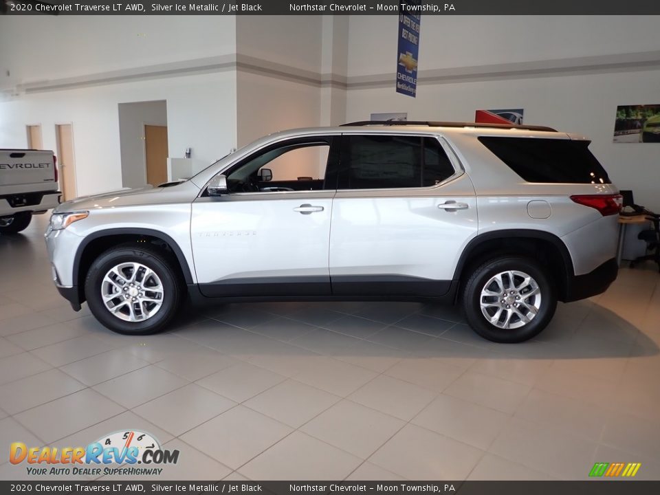 2020 Chevrolet Traverse LT AWD Silver Ice Metallic / Jet Black Photo #3