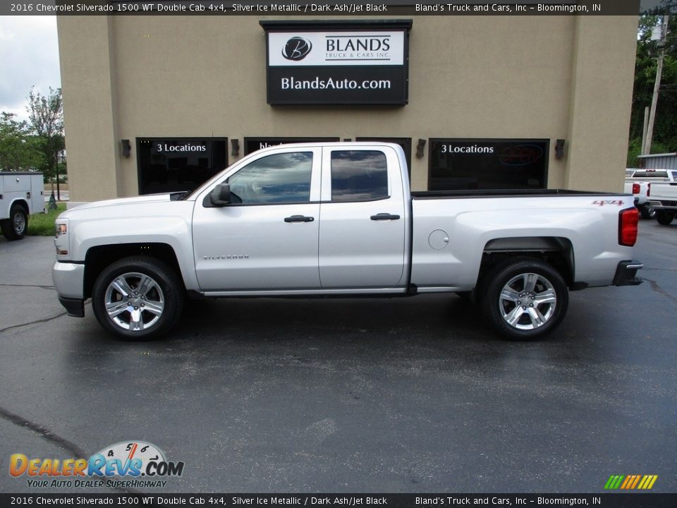 2016 Chevrolet Silverado 1500 WT Double Cab 4x4 Silver Ice Metallic / Dark Ash/Jet Black Photo #1