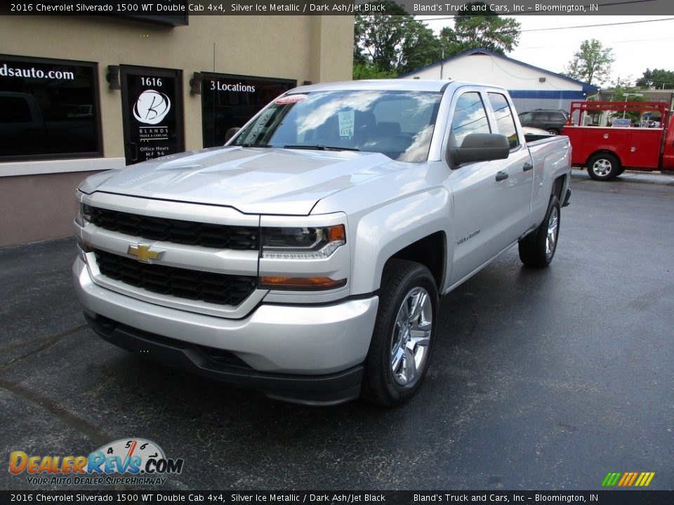 2016 Chevrolet Silverado 1500 WT Double Cab 4x4 Silver Ice Metallic / Dark Ash/Jet Black Photo #2