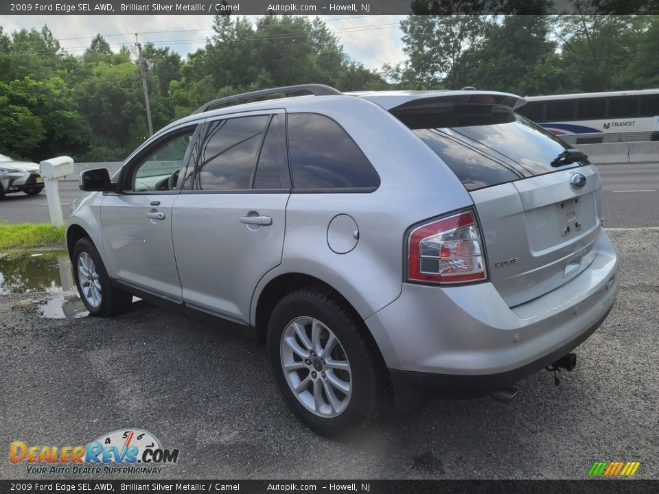 2009 Ford Edge SEL AWD Brilliant Silver Metallic / Camel Photo #5