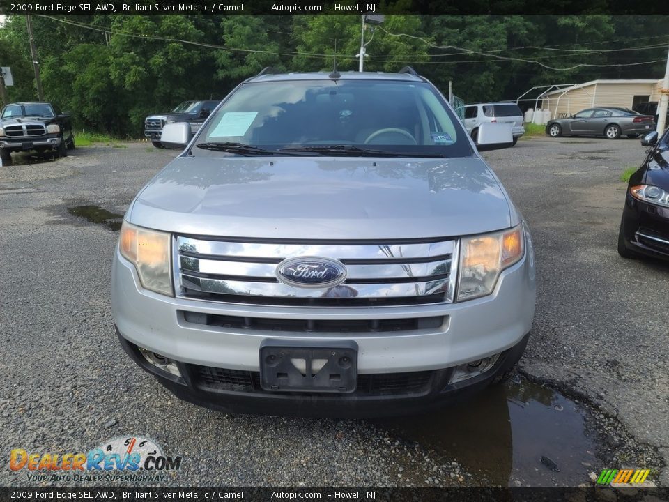 2009 Ford Edge SEL AWD Brilliant Silver Metallic / Camel Photo #7