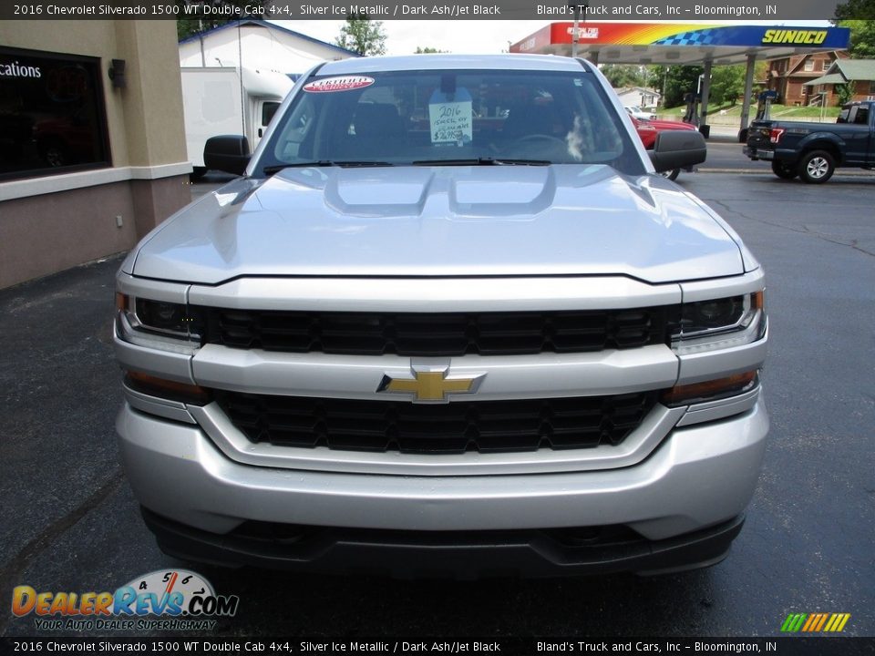 2016 Chevrolet Silverado 1500 WT Double Cab 4x4 Silver Ice Metallic / Dark Ash/Jet Black Photo #22