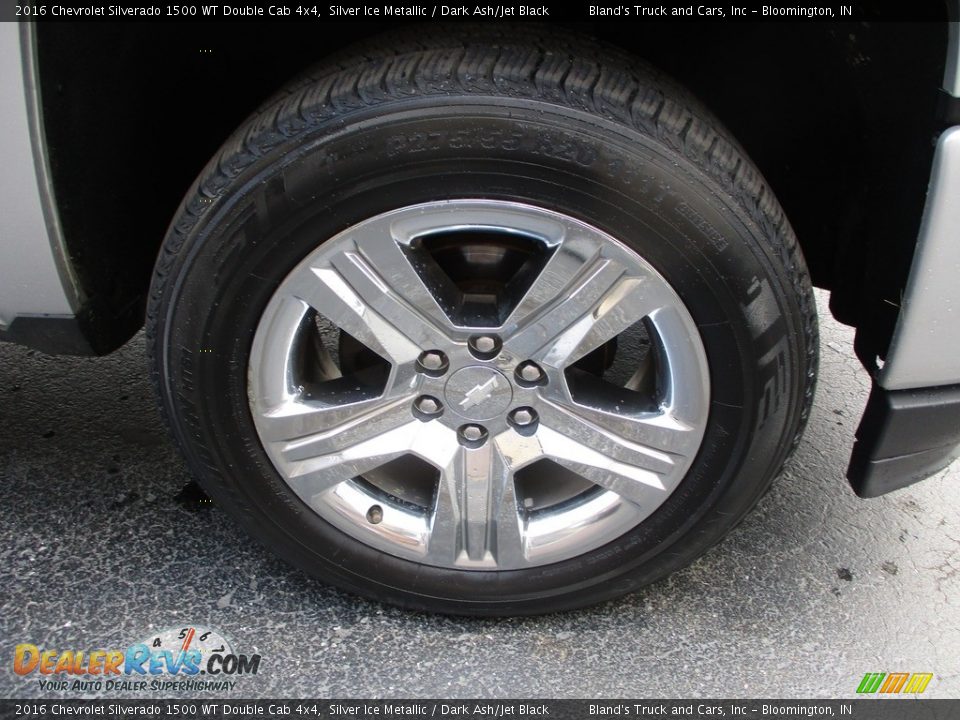 2016 Chevrolet Silverado 1500 WT Double Cab 4x4 Silver Ice Metallic / Dark Ash/Jet Black Photo #23