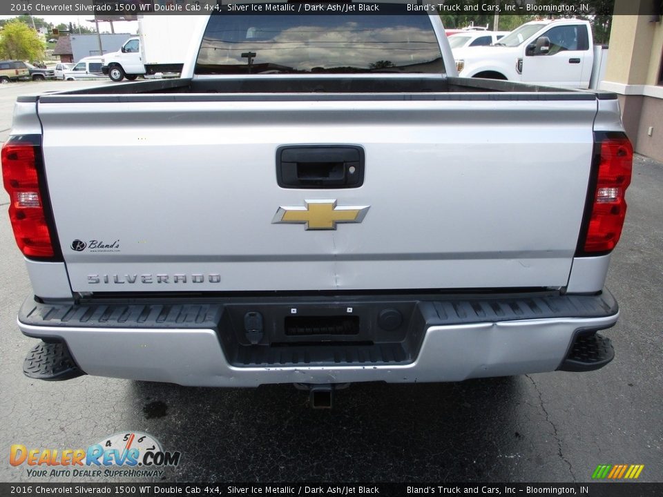 2016 Chevrolet Silverado 1500 WT Double Cab 4x4 Silver Ice Metallic / Dark Ash/Jet Black Photo #27