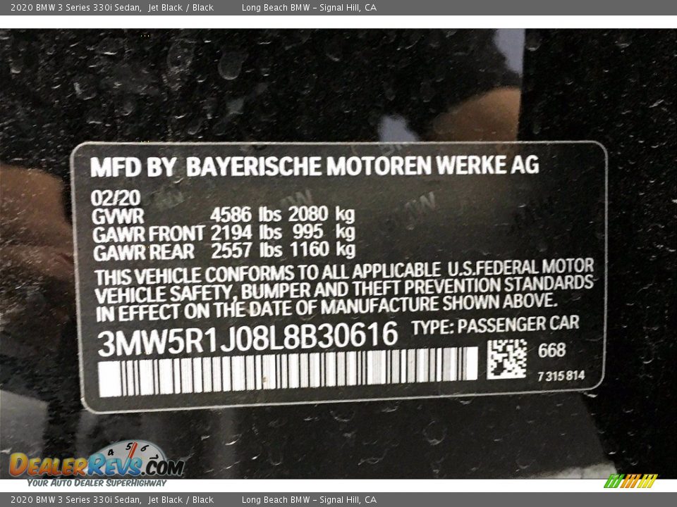 2020 BMW 3 Series 330i Sedan Jet Black / Black Photo #18
