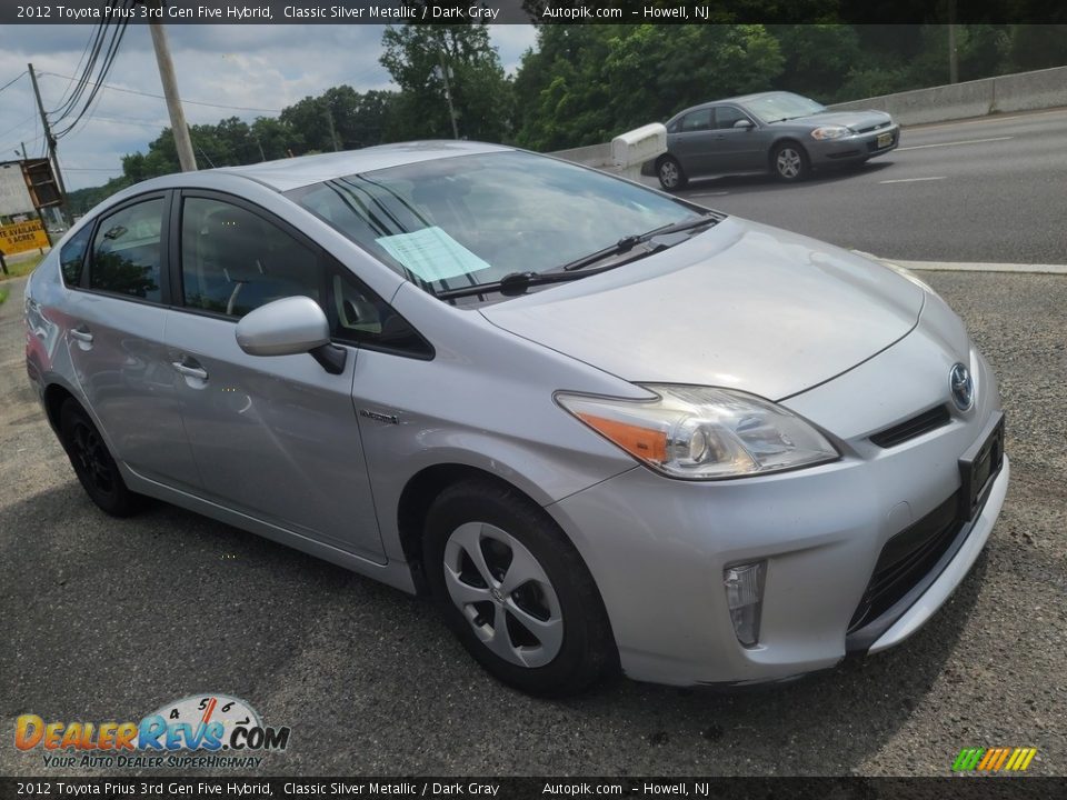 2012 Toyota Prius 3rd Gen Five Hybrid Classic Silver Metallic / Dark Gray Photo #6
