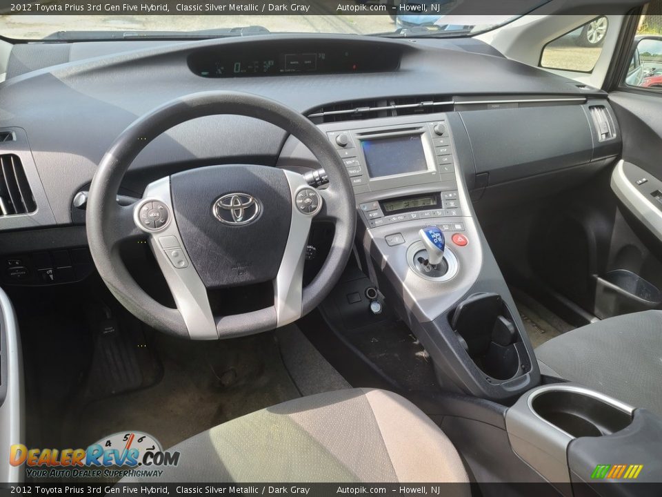 2012 Toyota Prius 3rd Gen Five Hybrid Classic Silver Metallic / Dark Gray Photo #9