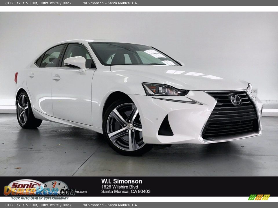 2017 Lexus IS 200t Ultra White / Black Photo #1