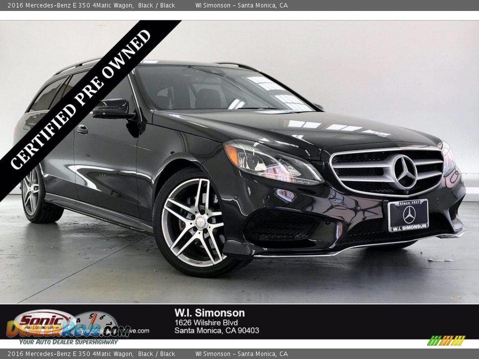 2016 Mercedes-Benz E 350 4Matic Wagon Black / Black Photo #1