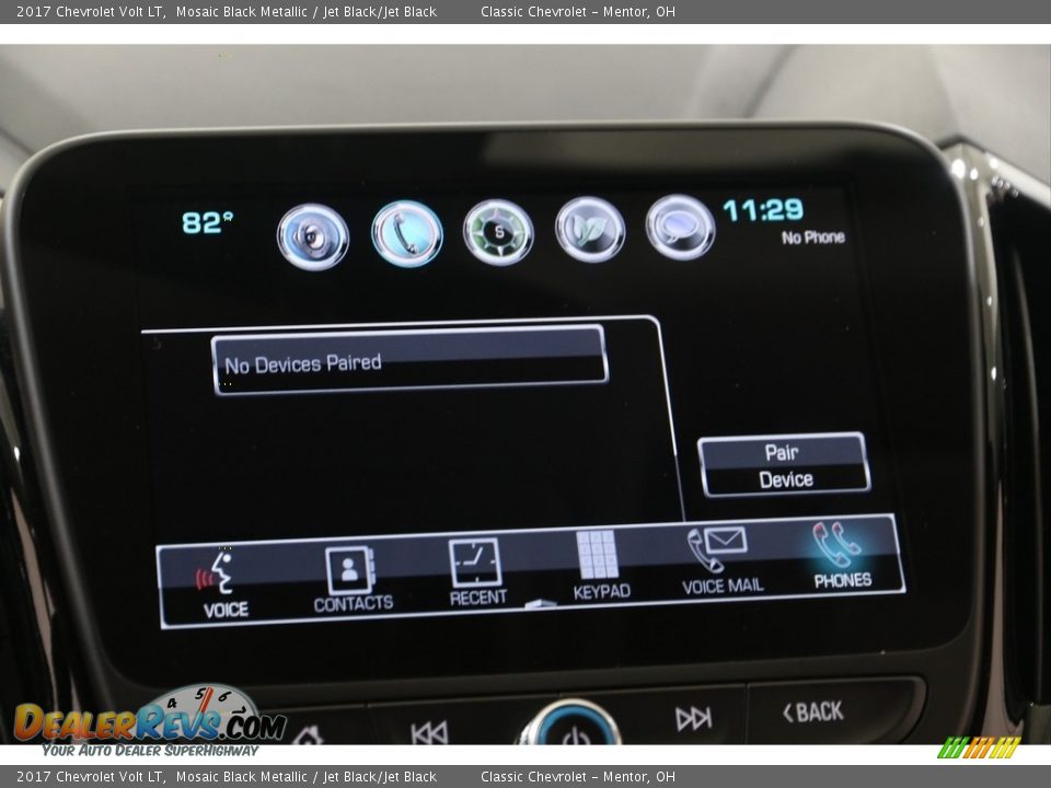 2017 Chevrolet Volt LT Mosaic Black Metallic / Jet Black/Jet Black Photo #12