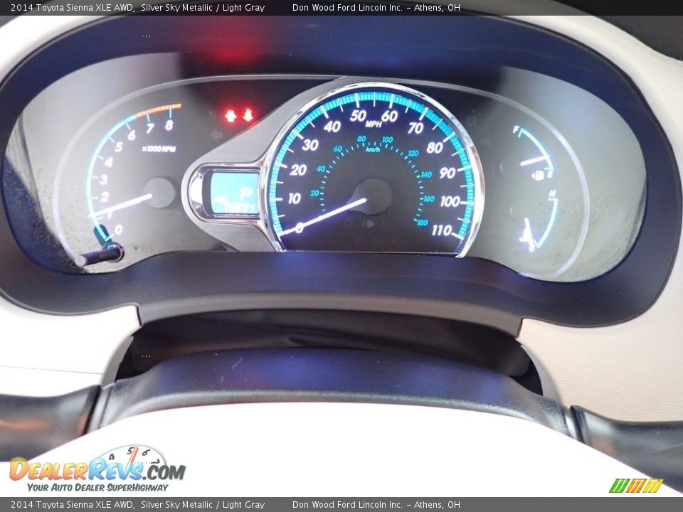 2014 Toyota Sienna XLE AWD Silver Sky Metallic / Light Gray Photo #29