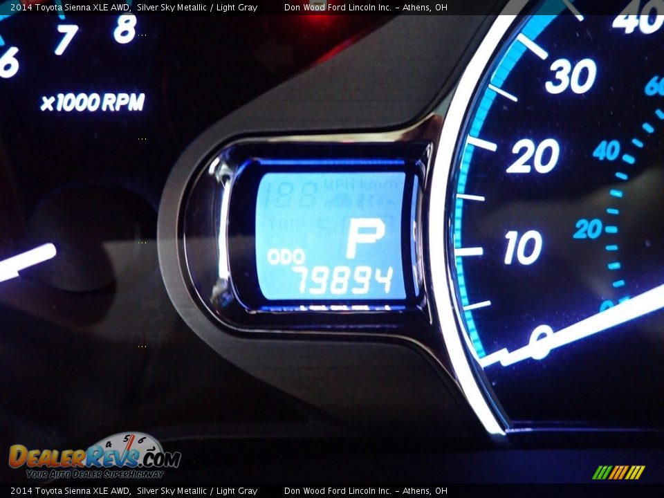 2014 Toyota Sienna XLE AWD Silver Sky Metallic / Light Gray Photo #30