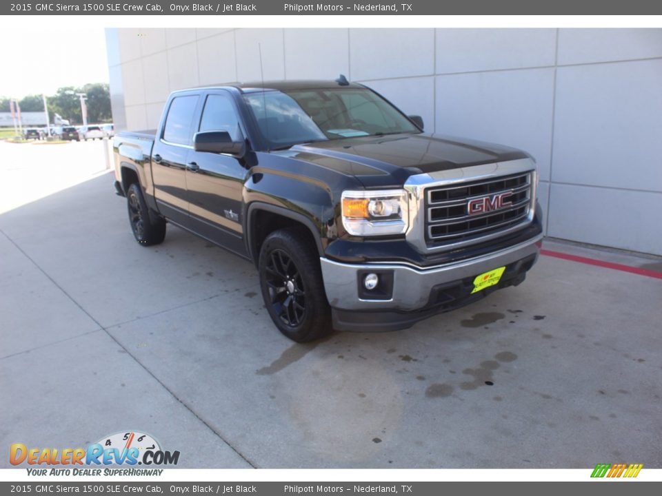 2015 GMC Sierra 1500 SLE Crew Cab Onyx Black / Jet Black Photo #2