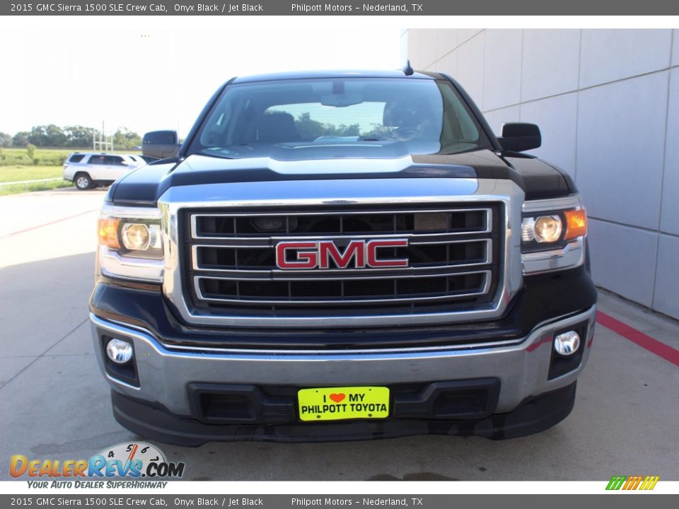 2015 GMC Sierra 1500 SLE Crew Cab Onyx Black / Jet Black Photo #3