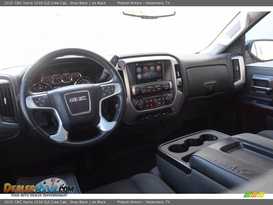 2015 GMC Sierra 1500 SLE Crew Cab Onyx Black / Jet Black Photo #20