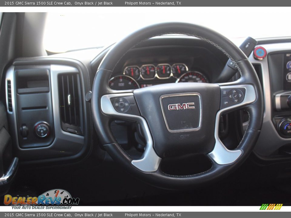 2015 GMC Sierra 1500 SLE Crew Cab Onyx Black / Jet Black Photo #21