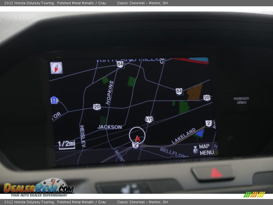 2012 Honda Odyssey Touring Polished Metal Metallic / Gray Photo #11