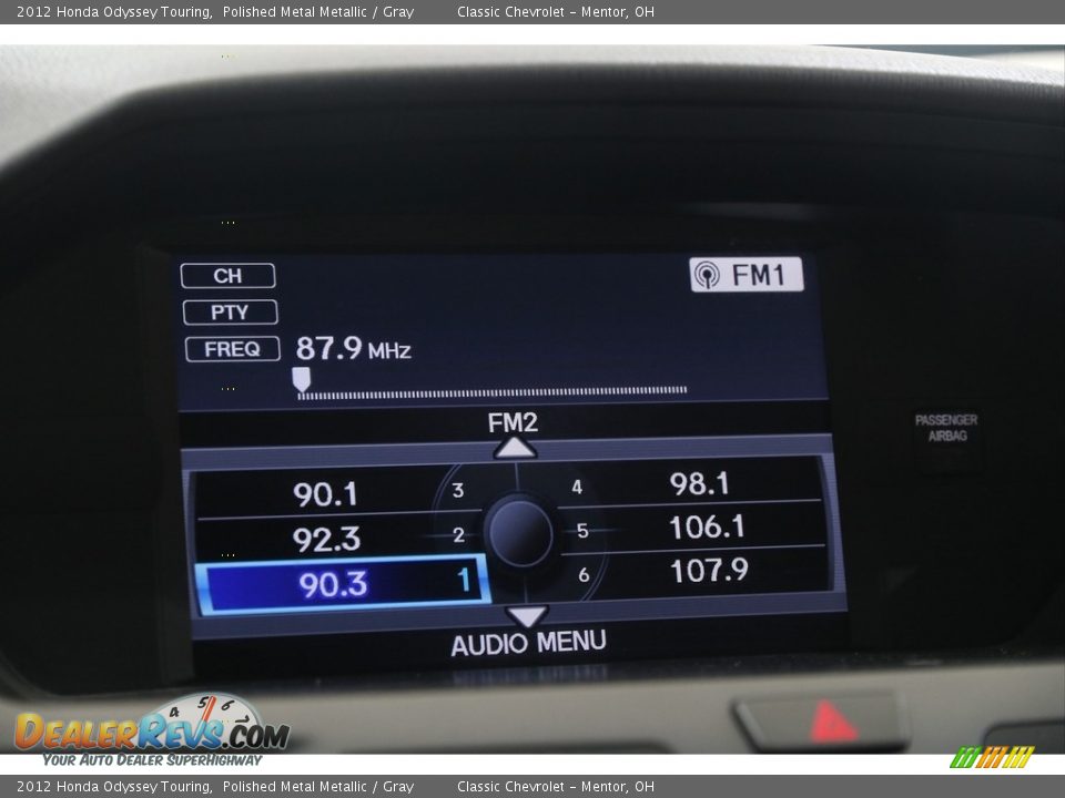 2012 Honda Odyssey Touring Polished Metal Metallic / Gray Photo #13