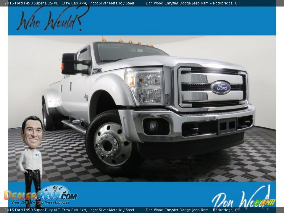 2016 Ford F450 Super Duty XLT Crew Cab 4x4 Ingot Silver Metallic / Steel Photo #1