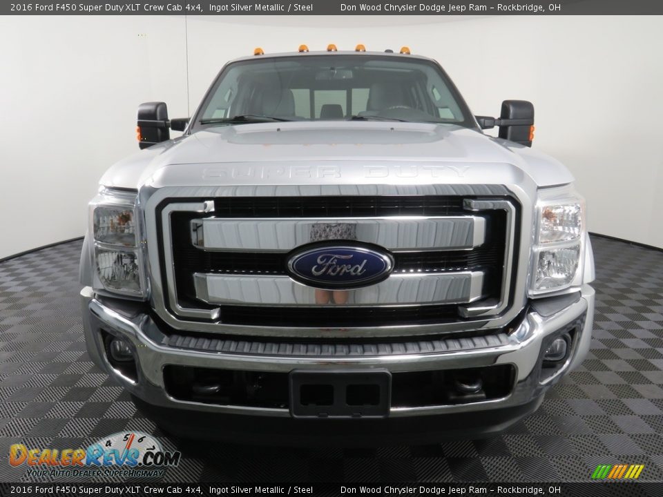 2016 Ford F450 Super Duty XLT Crew Cab 4x4 Ingot Silver Metallic / Steel Photo #4