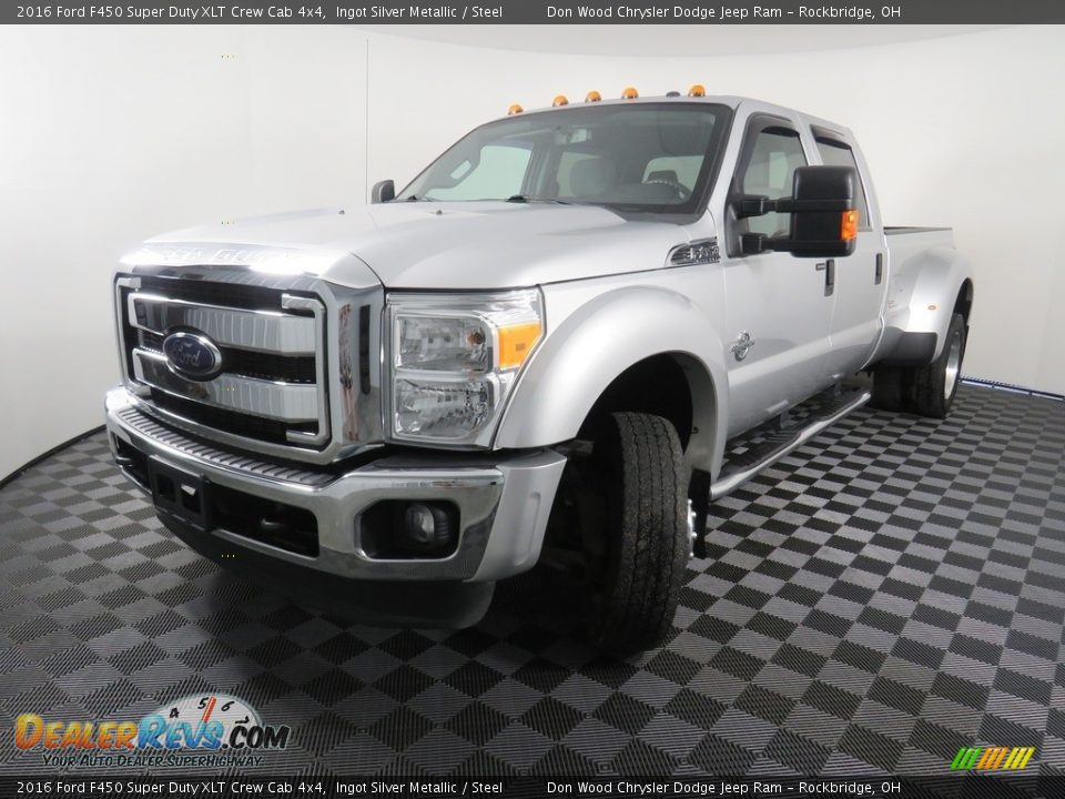 2016 Ford F450 Super Duty XLT Crew Cab 4x4 Ingot Silver Metallic / Steel Photo #7