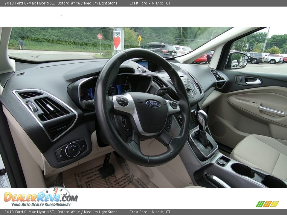 2013 Ford C-Max Hybrid SE Oxford White / Medium Light Stone Photo #11