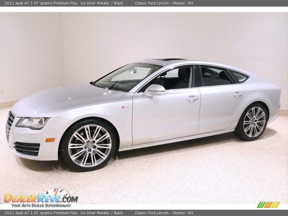 2012 Audi A7 3.0T quattro Premium Plus Ice Silver Metallic / Black Photo #3