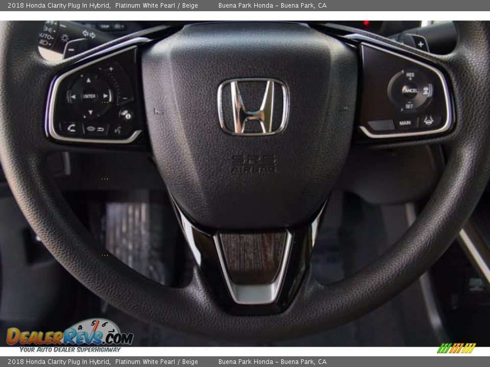 2018 Honda Clarity Plug In Hybrid Platinum White Pearl / Beige Photo #13