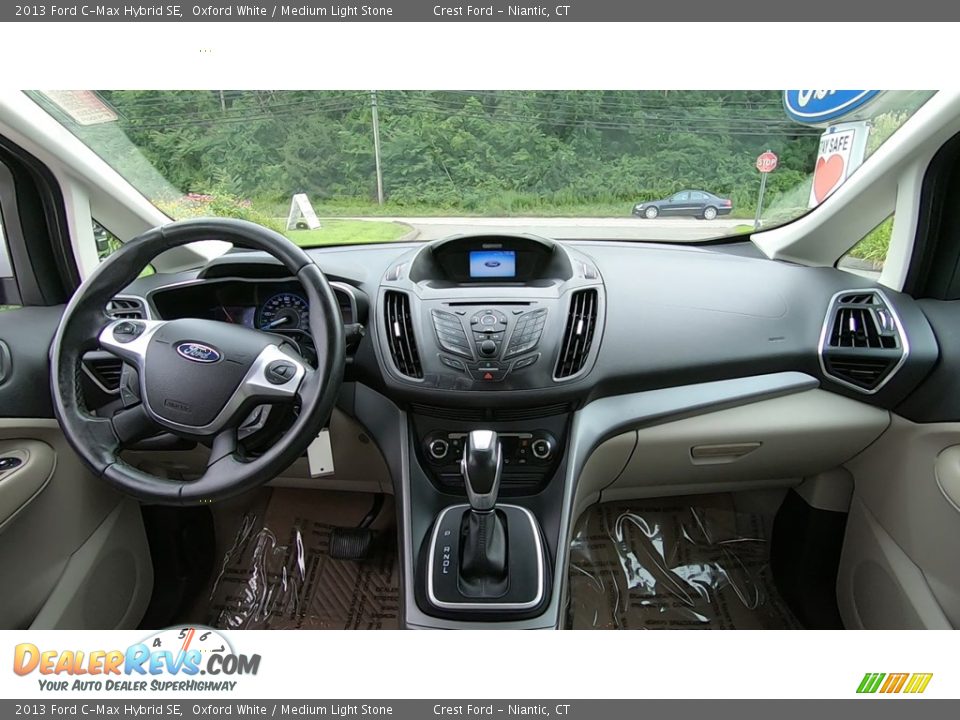 2013 Ford C-Max Hybrid SE Oxford White / Medium Light Stone Photo #18